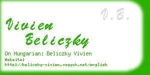 vivien beliczky business card